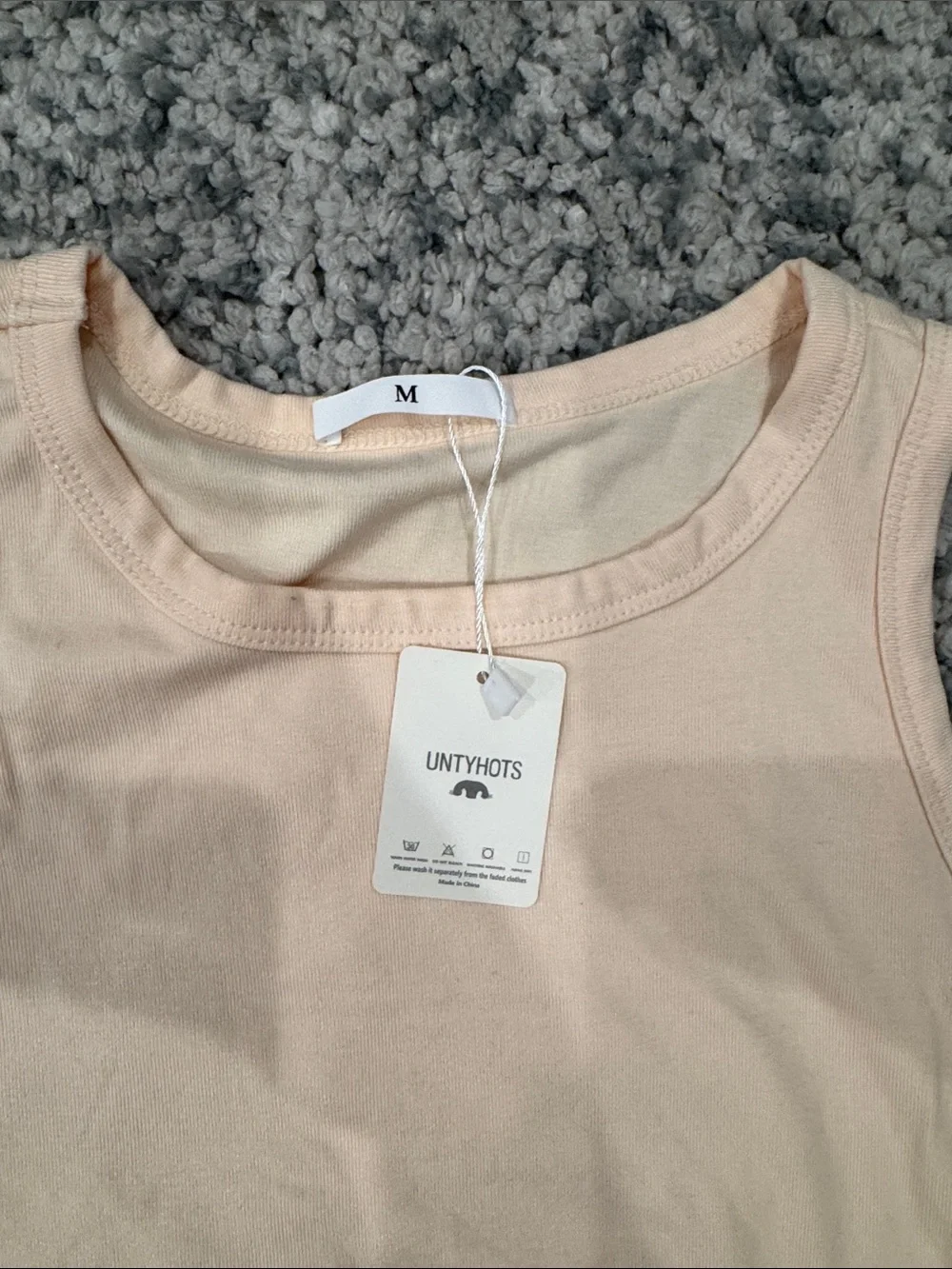 Blush Pink Ribbed Tank Bodysuit